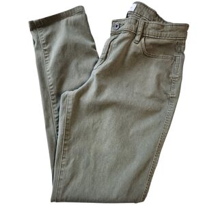 Liz Claiborne Womens 4 Button Zipper Fly 5 Pocket Belt Loops Pant Olive Green